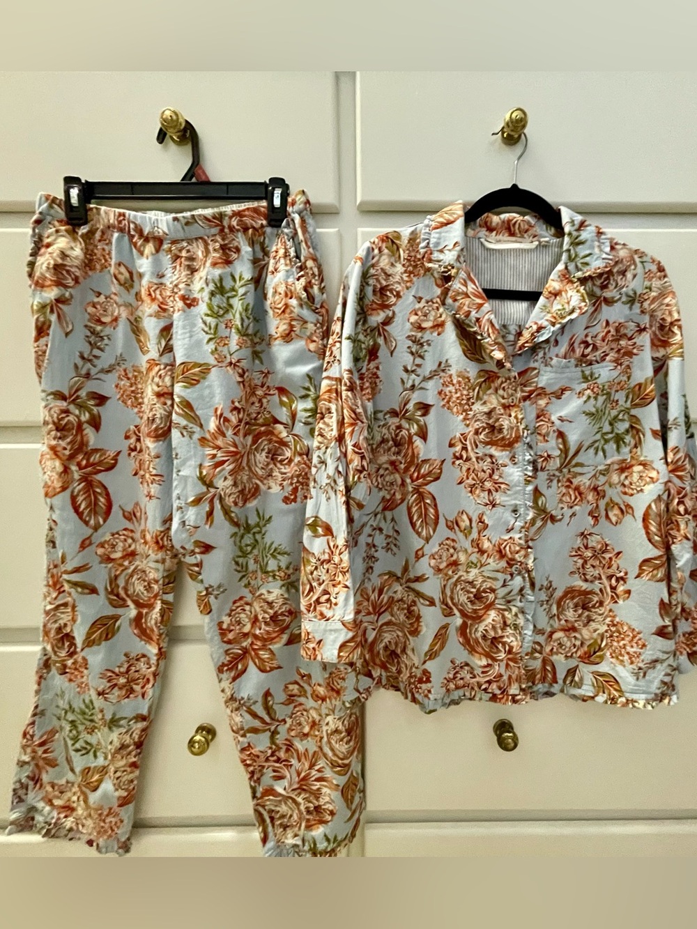 Soft Surroundings Fall Floral Two-Piece Pajama Set
